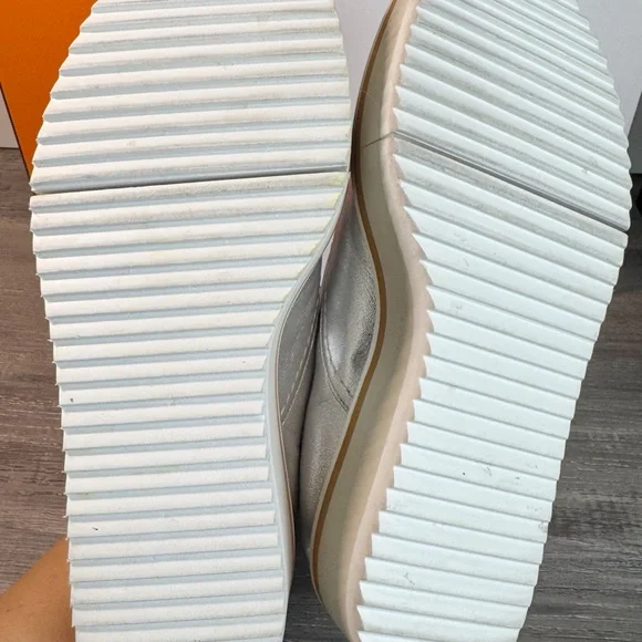 Robert Clergerie Paris Brook Derby Metallic Silver Platform Loafers 8.5 $542 - Picture 8 of 14